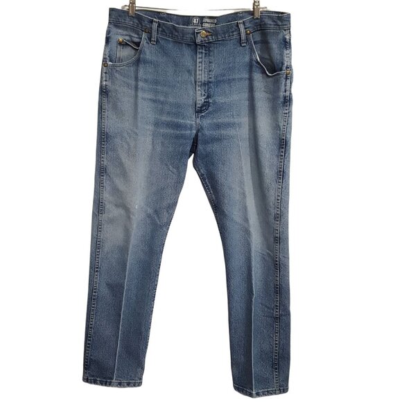 Wrangler 47MWZ Jeans Mens 40/31 Advanced Comfort Regular Fit Jeans Distressed - Picture 1 of 8